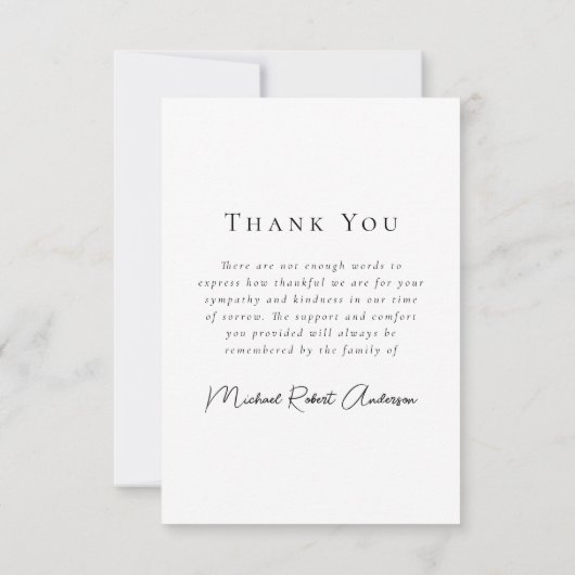 In Love Memory | Vier Mal Collage Beerdigung Dankeskarte (Rückseite)