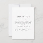 In Love Memory | Vier Mal Collage Beerdigung Dankeskarte (Rückseite)