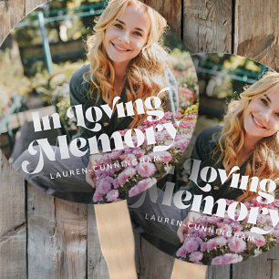 In Love Memory Vintag Retro Memorial Foto Fächer