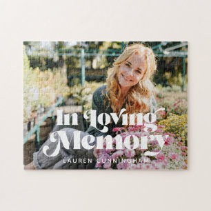 In Love Memory Vintag Retro Memorial Foto Puzzle