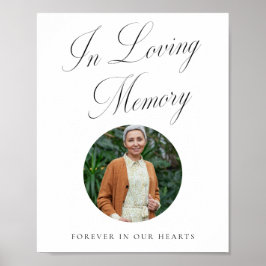 In Love Memory Vintage Elegance Script Hochzeit Poster