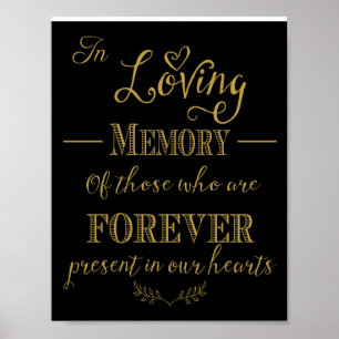 In Love Memory von denen, die für immer drucken Poster