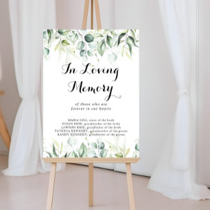 In Love Memory Watercolor Eukalyptus Greenery Poster