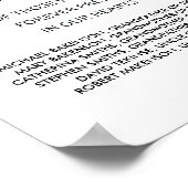 In Love Memory Wedding Memorial Table Sign v2 Poster (Ecke)