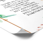 In Love Memory Wedding Memorial Table Sign v2 Poster (Ecke)