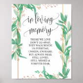 In Love Memory Wedding Memorial Table Sign v2 Poster (Vorne)