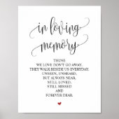 In Love Memory Wedding Memorial Table Sign v3 Poster (Vorne)