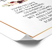 In Love Memory Wedding Memorial Table Sign v4 Poster (Ecke)