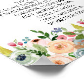 In Love Memory Wedding Memorial Table Sign v6 Poster (Ecke)