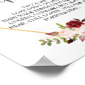 In Love Memory Wedding Memorial Table Sign v7 Poster (Ecke)