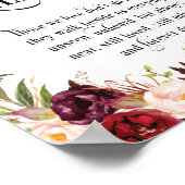 In Love Memory Wedding Memorial Table Sign v7 Poster (Ecke)