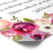 In Love Memory Wedding Sign Wasserfarbe Florals Poster (Ecke)