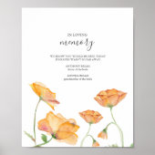 In Love Memory Wedding signalisieren wir orange Bl Poster (Vorne)