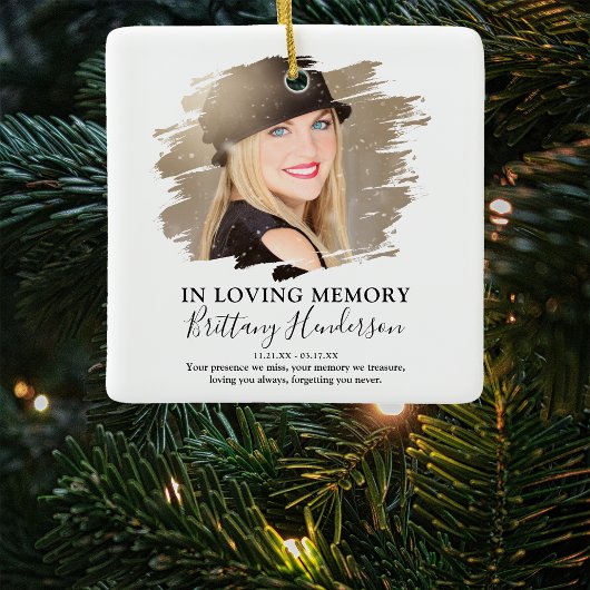 In Love Memory | Weihnachten im Foto Keramikornament
