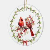 In Love Memory - wenn Kardinal erscheinen Keramik Ornament (Links)