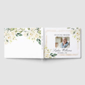 In Love Memory White Blume Begräbnisgaenge Gästebuch (Voll)