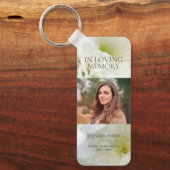 In Love Memory White Blume Foto Schlüsselanhänger (Vorderseite)
