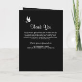 In Love Memory White Doves Foto Beerdigung Program Programm (Rückseite)