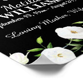 In Love Memory White Floral Memorial Poster (Ecke)