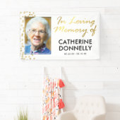 In Love Memory | White Gold Memorial Foto Banner (Insitu)