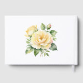 In Love Memory Yellow Roses 1 Foto Gästebuch (Rückseite)