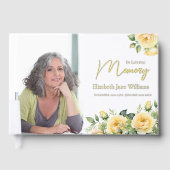 In Love Memory Yellow Roses 1 Foto Gästebuch (Vorderseite)
