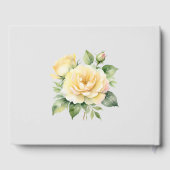 In Love Memory Yellow Roses 1 Foto Gästebuch (Rückseite)