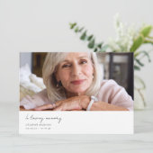 In Love Memory Zwei-Foto-Beileid-Beerdigung Dankeskarte (Stehend Vorderseite)