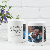 In Love Memory | Zwei-handgeschriebene FotoCollage Kaffeetasse