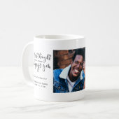 In Love Memory | Zwei-handgeschriebene FotoCollage Kaffeetasse (Vorderseite Links)