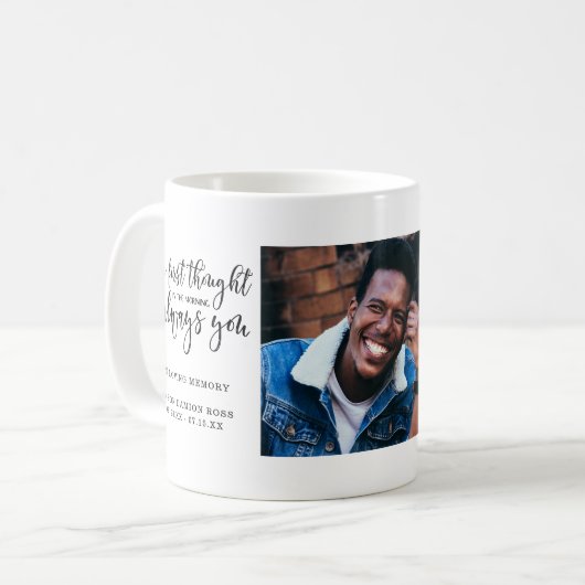 In Love Memory | Zwei-handgeschriebene FotoCollage Kaffeetasse (Vorderseite Links)