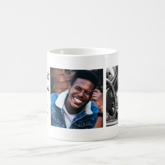 In Love Memory | Zwei-handgeschriebene FotoCollage Kaffeetasse (Mittel)