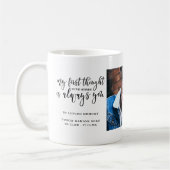 In Love Memory | Zwei-handgeschriebene FotoCollage Kaffeetasse (Links)