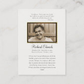 In Love Remembrance katholische Beerdigungskarte Platzkarte (Rückseite)