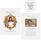 In Love Remembrance katholische Beerdigungskarte Platzkarte