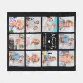 In Loving Memory 11 Foto Collage Memorial Fleecedecke (Vorderseite (Horizontal))