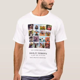 In Loving Memory 16 x Foto-Collage-Gedenkshirt T-Shirt
