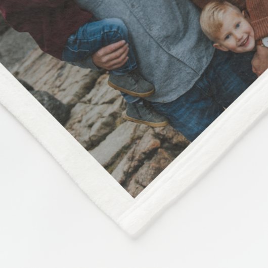 In Loving Memory 24 FotoCollage Cross with Wings Fleecedecke (Ecke)