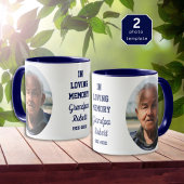 In Loving Memory 2 Foto-Andenken Blau Tasse