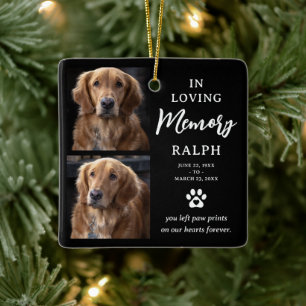 In Loving Memory 2 Foto-Tribut Hundedenken Keramikornament