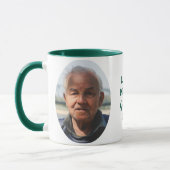 In Loving Memory 2 Photo Memorial Keepsake Green Tasse (Links)