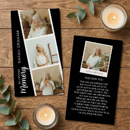 In Loving Memory 4 Foto-Gebet Visitenkarte