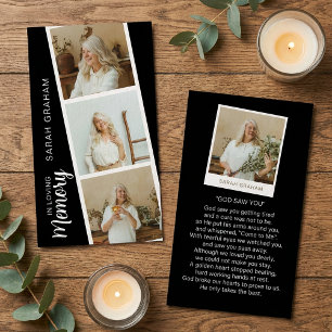 In Loving Memory 4 Foto-Gebet Visitenkarte