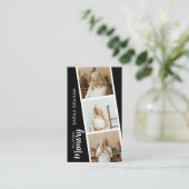 In Loving Memory 4 Photo Prayer Visitenkarte (Stehend Vorderseite)