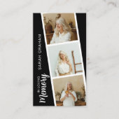 In Loving Memory 4 Photo Prayer Visitenkarte (Vorderseite)