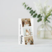 In Loving Memory 4 Photo Prayer Visitenkarte (Stehend Vorderseite)