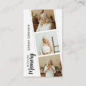In Loving Memory 4 Photo Prayer Visitenkarte (Vorderseite)