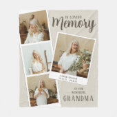 In Loving Memory 4 Photo Snaps Fleece Blanket (Vorderseite)