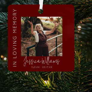 In Loving Memory 5-Foto-Collage Gedenk- Ornament Aus Metall