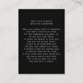 In Loving Memory | 8 Photo Collage Memorial Telefonnummerkarte (Rückseite)